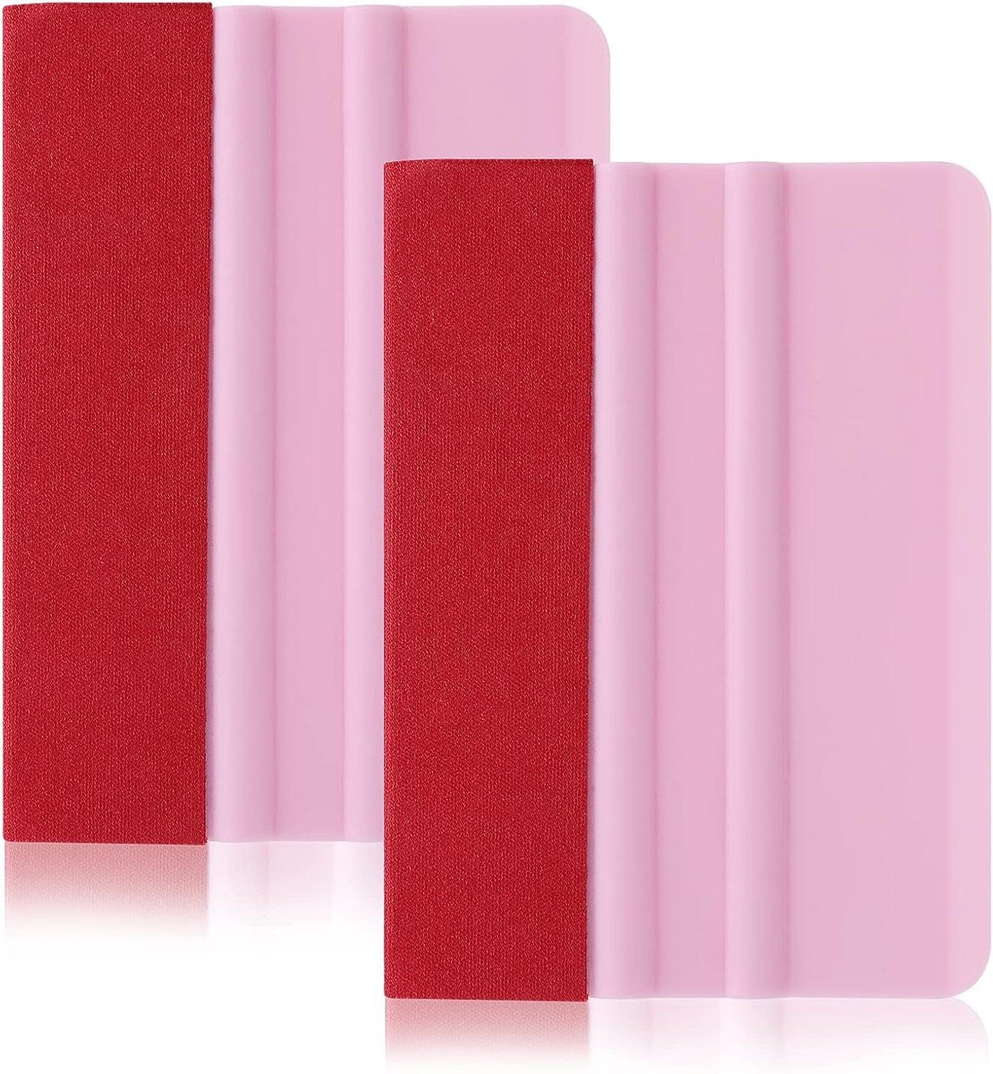 Thelau - Handige 2 stuks rakel voor auto vinyl met vilten rand | Decal verwijderen en bubbels gladstrijken | Schraper en vilt doek set voor auto wrap en meer